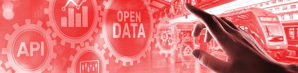 Symbolbild mit Digitalen Elementen zu API und Open Data