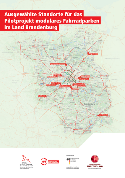 Pilotprojekt modulares Fahrradparken im Land Brandenburg