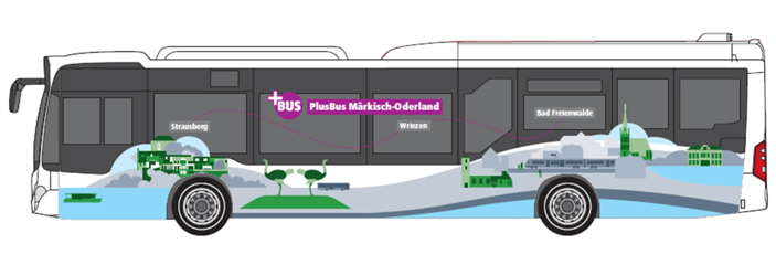 Silhouette des PlusBus Märkisch-Oderland